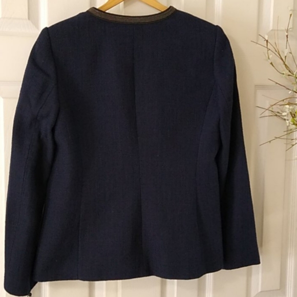 Karl Lagerfeld beautiful navy blue tweed dress - Picture 5 of 16